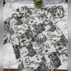 Men's Hawaiian Shirt Hula Girls Tropical Print size Medium